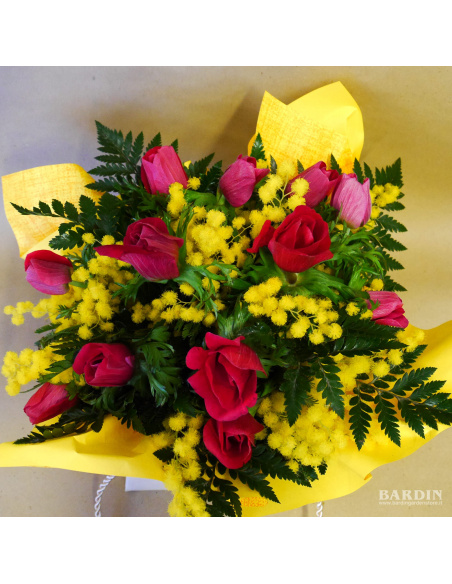 Bouquettò grande con mimosa