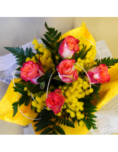 Bouquettò grande con mimosa