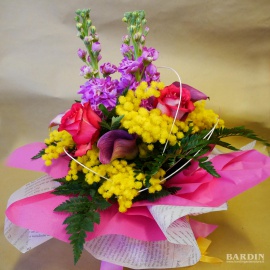 Bouquettò grande con mimosa