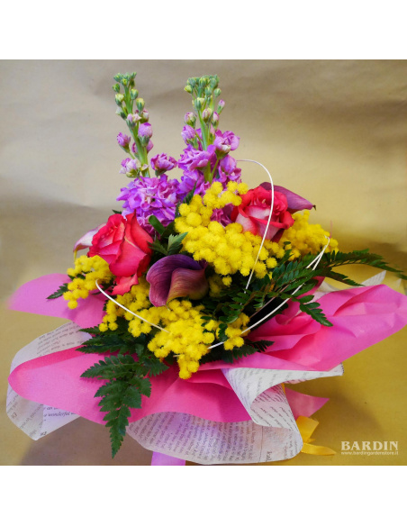 Bouquettò grande con mimosa