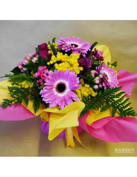 Bouquettò grande con mimosa