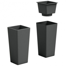 VECA VASO QUADRATO H 65 ANTRACITE 