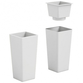 VECA VASO QUADRATO H 85 CM BIANCO 