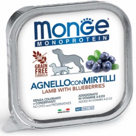 MONGE MONOPROTEIN AGNELLO CON MIRTILLI 150 GR