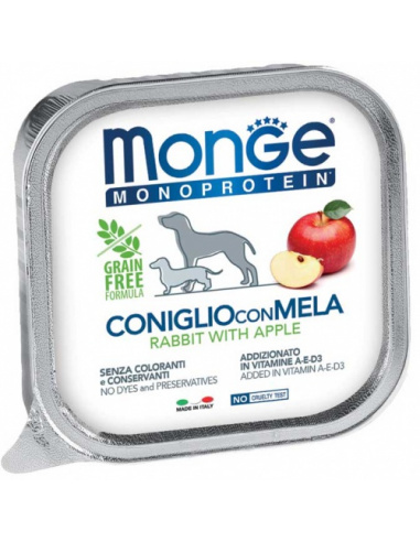 MONGE MONOPROTEIN CONIGLIO CON MELA 150 GR