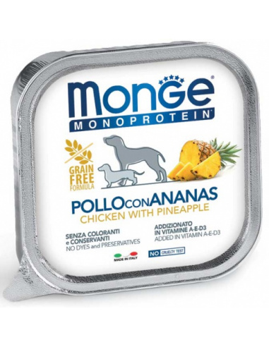 MONGE MONOPROTEIN POLLO CON ANANAS 150 GR