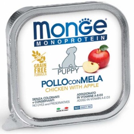 MONGE MONOPROTEIN PUPPY POLLO CON MELA 150 GR