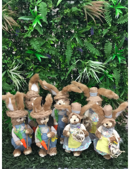 CONIGLIO DI PAGLIA PASQUALE H.37 CM