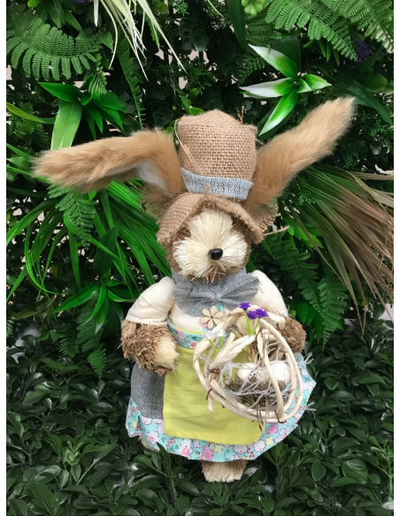 CONIGLIO DI PAGLIA PASQUALE H.37 CM