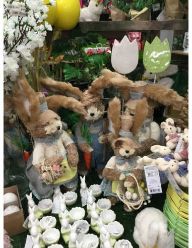 CONIGLIO IN PAGLIA PASQUALE H.37 CM