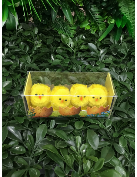 CONFEZIONE 4 PULCINI GIALLI 4 CM