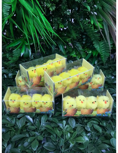 CONFEZIONE 4 PULCINI GIALLI 4 CM