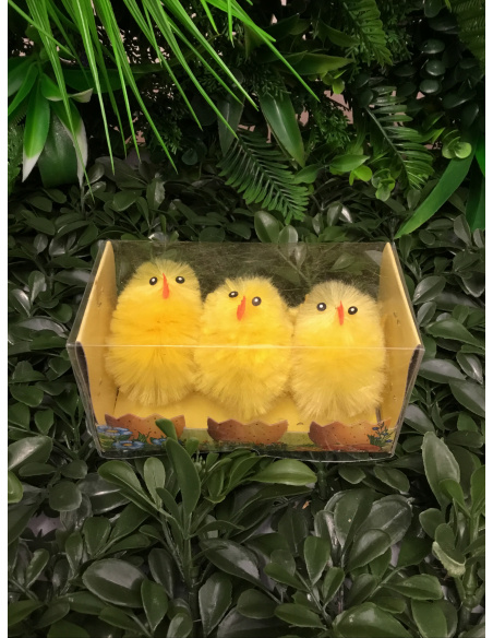 CONFEZIONE 3 PULCINI GIALLI  6 CM