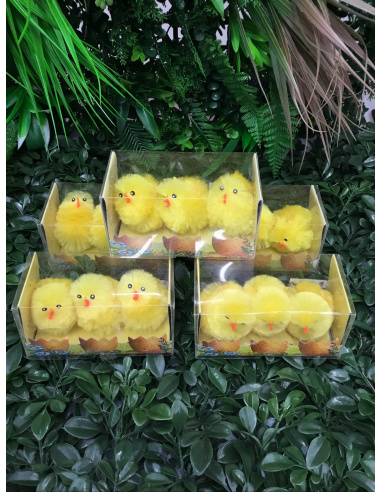 CONFEZIONE 3 PULCINI GIALLI  6 CM