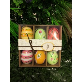 CONFEZIONE 6 UOVA DECORATE ASSORTITE 7,5 CM