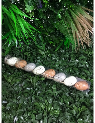 CONFEZIONE 8 UOVA ASSORTITE 5 CM BEIGE, MARRONE E GRIGIO