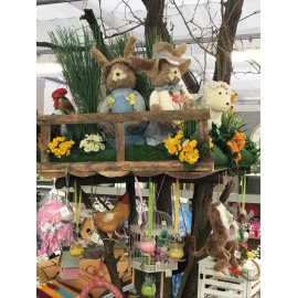 GALLO DECORATIVO CON PIUME H.50 CM