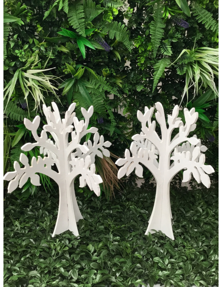 ALBERO DECORATIVO IN LEGNO BIANCO H. 40 CM