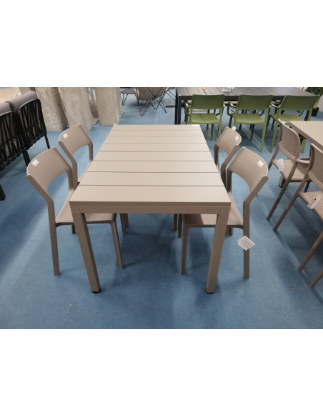 NARDI TAVOLO RIO 140 RESINA TORTORA