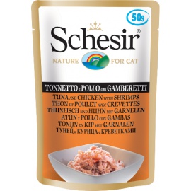 SCHESIR TONNETTO E POLLO CON GAMBERETTI 50 GR
