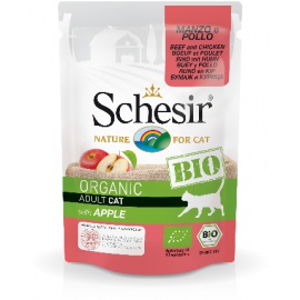 SCHESIR CAT BIO MANZO POLLO E MELA 85 GR