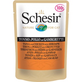 SCHESIR NATURAL SOFT TONNETTO POLLO E GAMBERETTI 100 GR 