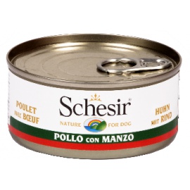 SCHESIR CANE POLLO CON MANZO  150 GR