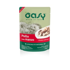 OASY CAT BUSTA SPEC. NAT POLLO CON MANZO 70 GR