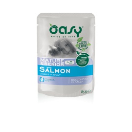 OASY WET CAT BOCCONCINI MATURE-SENIOR SALMONE  85 GR