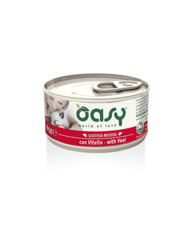 OASY WET CAT MOUSSE VITELLO 85 GR