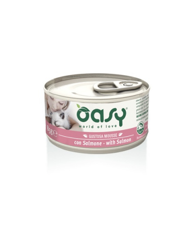 OASY WET CAT MOUSSE SALMONE 85 GR