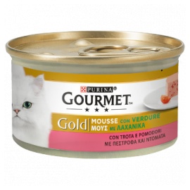 GOURMET GOLD MOUSSE TROTA E POMODORINI 85 GR