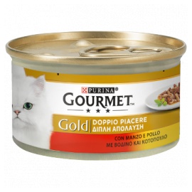 GOURMET GOLD DOPPIO PIACERE MANZO E POLLO 85 GR