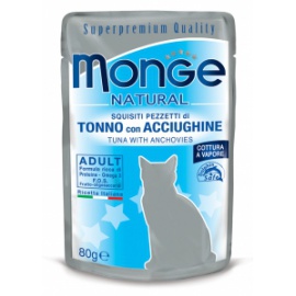 MONGE NATURAL TONNO CON ACCIUGHINE 80 GR