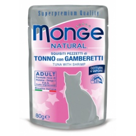 MONGE NATURAL TONNO CON GAMBERETTI 80 GR