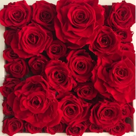 ARS NOVA QUADRO TRIDIMENSIONALE ROSE 30x30CM