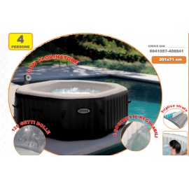 INTEX SPA BUBBLE E JET MASSAGE OTTAGONALE 201x71 CM
