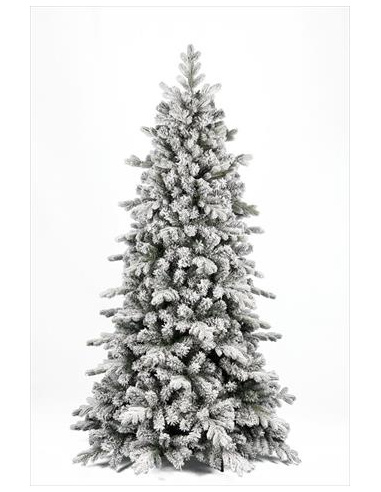 Albero di Natale abete artificiale bianco innevato altezza 180 cm Klaus 590  rami