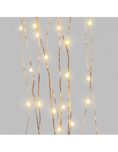 Cascata Luminosa 100 MicroLED luce CALDA