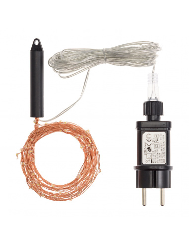 Cascata Luminosa 200 MicroLED luce CALDA