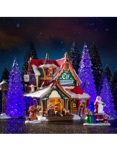 CRYSTAL LIGHTED TREE, 3 COLOR CHANGEABLE