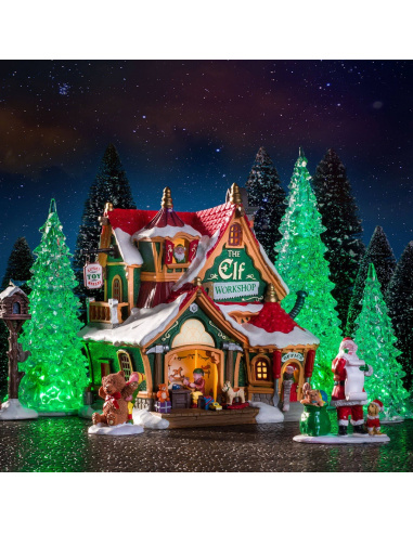 CRYSTAL LIGHTED TREE, 3 COLOR CHANGEABLE