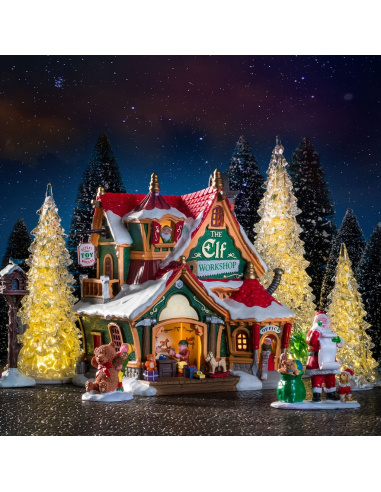 CRYSTAL LIGHTED TREE, 3 COLOR CHANGEABLE