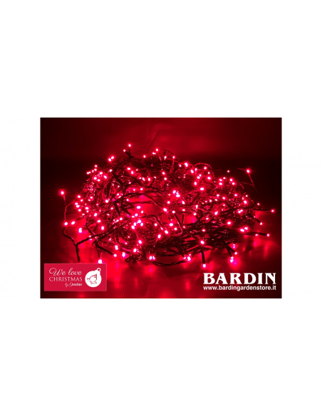 Catena Luminosa GIARDINIA 100 LED Rosso
