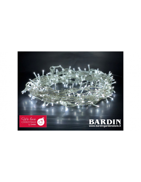 Catena Luminosa GIARDINIA 100 LED Bianco Ghiaccio 