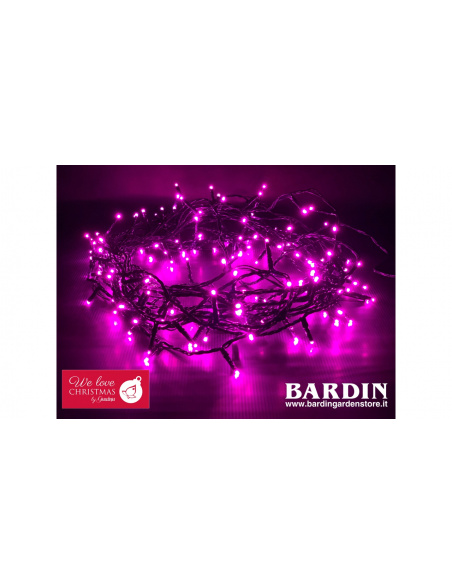 Catena Luminosa GIARDINIA 180 LED Ciclamo