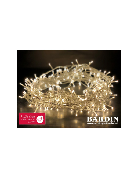 Catena Luminosa GIARDINIA 180 LED Luce Calda