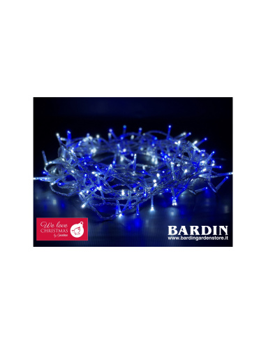 Catena Luminosa GIARDINIA 180 LED Ice (Bianco Ghiaccio+Blu)