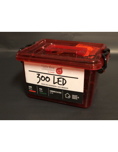 Catena Luminosa GIARDINIA 300 LED Rosso