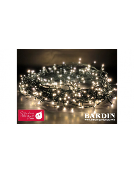 Catena Luminosa GIARDINIA 300 LED Luce Calda